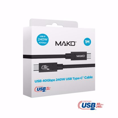 Picture of Mako Mako USB-C to USB-C Cable 240W USB 4.0 1M in Black