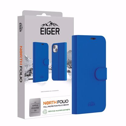 Picture of Eiger Eiger North Folio Case for iPhone 16 in Blue